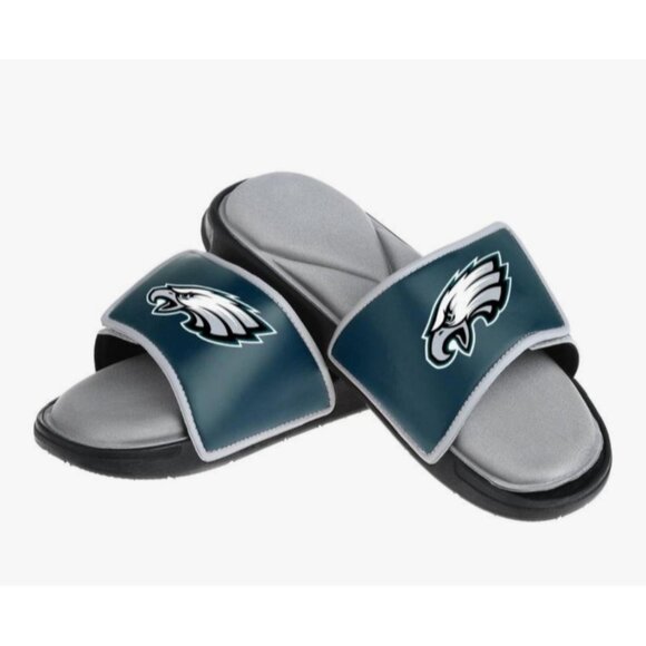 Philadelphia Eagles Slide Sandals L (11-12) NFL Officially Licensed Team Logo Sl - Picture 1 of 7